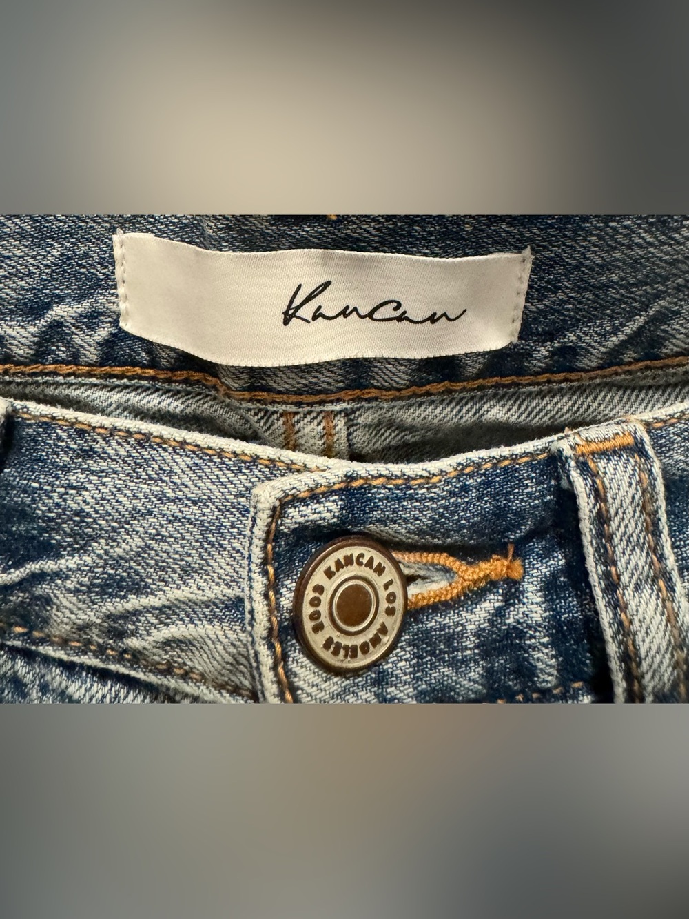 KANCAN Marisol Cotton High Rise Distressed Bootcut Light Wash Jeans Size 1/24 - Picture 7 of 8